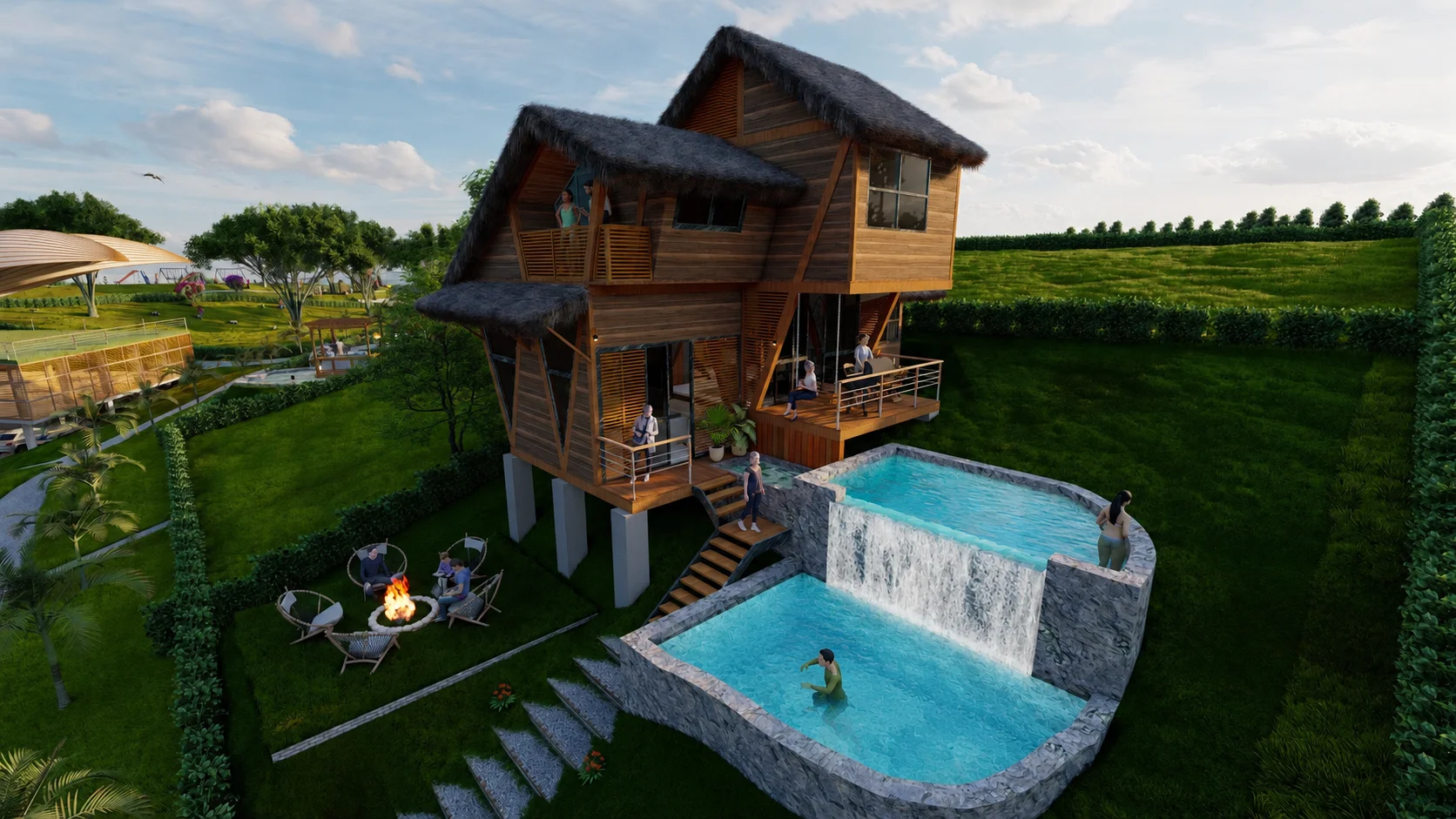 cabaña eco-luxury en la loma