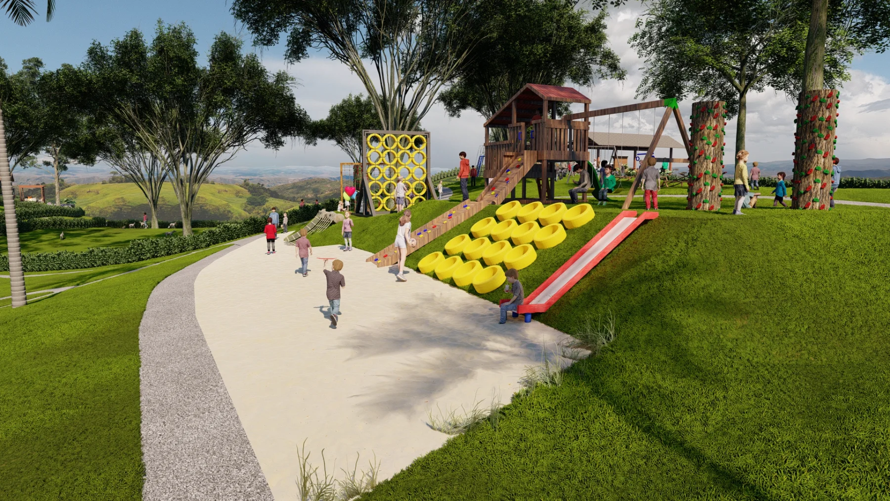 juegos infantiles naturales en madera